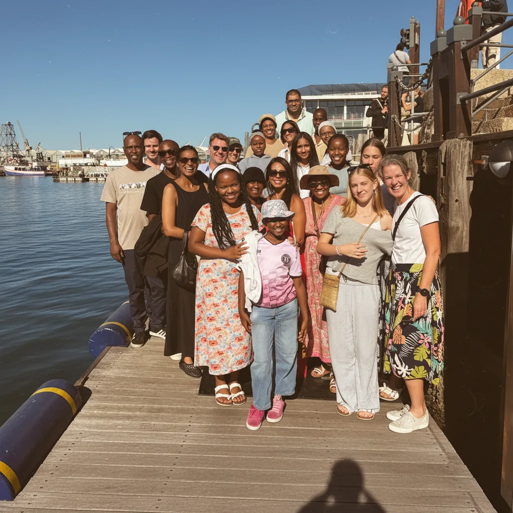 The Mighty Minds Movement community - scholars, families, and mentors together at the Cape Town waterfront